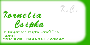 kornelia csipka business card